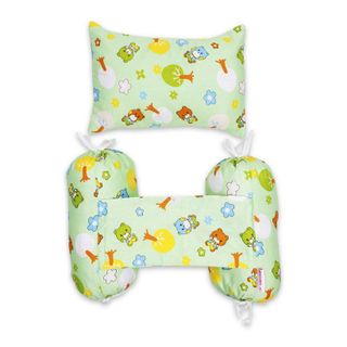 Bộ gối nằm và gối chặn thảo dược Đinh Lăng chống mồ hôi trộm cho bé Baby Chick size 1 - gối đinh lăng giá sỉ