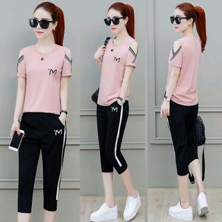 Bộ đồ thể thao nữ thêu chữ M