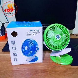 Quạt tích điện mini kẹp bàn - Tặng kèm pin tích điện 4000mAh