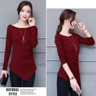 Áo cổ thuyền vạt nhọn