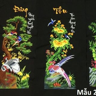 Tranh tứ quý thêu