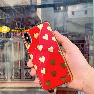 ốp chấm bi vàng viền vàng