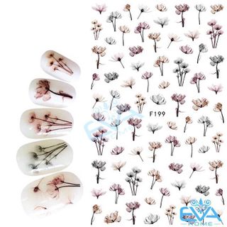 Miếng Dán Móng Tay 3D Nail Sticker Tráng Trí Hoạ Tiết Bông Hoa F199 giá sỉ