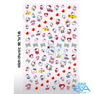 Miếng Dán Móng Tay 3D Nail Sticker Hoạt Hình Mèo Hồng Kity F097