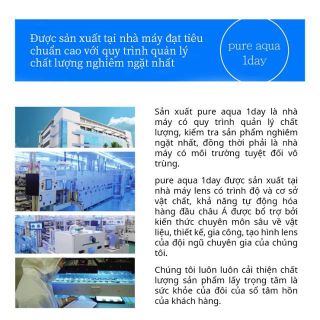 Kính áp tròng không màu Nhật dùng 1 ngày - Zeru Pure Aqua One Day - Hộp 30 lens