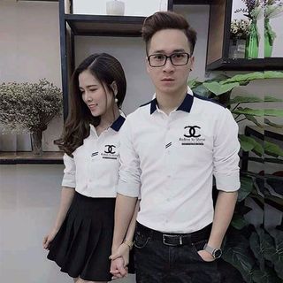 Áo sơ mi cặp chất liệu kate lụa mềm