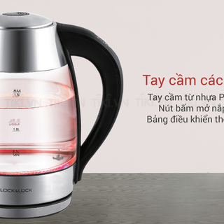 Ấm siêu tốc thủy tinh ĐỔI MÀU Lock Lock