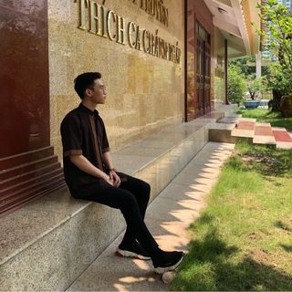 Áo lam đi chùa nam