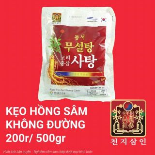 Kẹo nhân sâm hàn quốc 200g - 500g có đường không đường