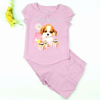 Bộ thun bé gái tay xếp chéo Sz 2-6 tuổi