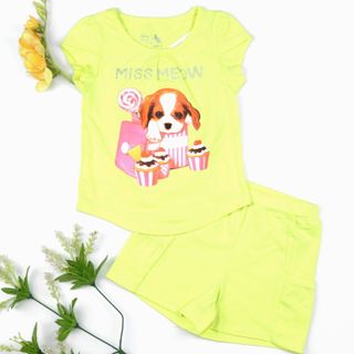 Bộ thun bé gái tay xếp chéo Sz 2-6 tuổi