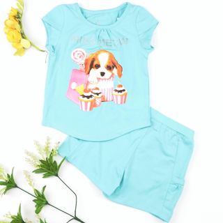 Bộ thun bé gái tay xếp chéo Sz 2-6 tuổi