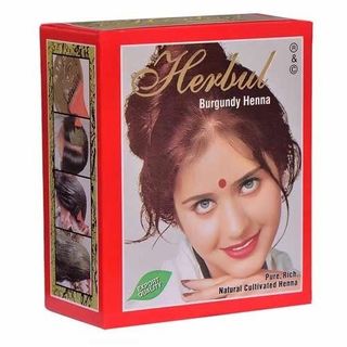 Thuốc nhuộm tóc thảo dược Ấn Độ màu đỏ tía Herbul Burgundy Henna giá sỉ