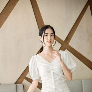 Đầm rút nhún cọt eo sau/ thời trang trá sỉ giá bán buôn
