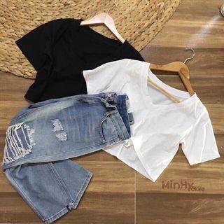 áo crop cổ tim giá sỉ