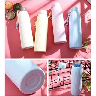 Bình Thủy Tinh giữ nhiệt vỏ silicon 450ml
