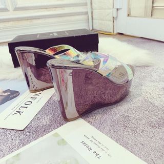 Dép xuồng 7 màu ánh nhũ