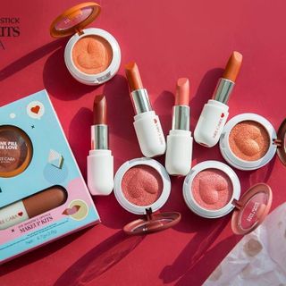 Set Son Kèm Phấn Mắt 2in1 NEE CARA Pink Pill For Love
