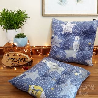 Đệm ngồi bệt vuông chất liệu cotton lụa - có thể tháo rời ruột - hàng Việt Nam