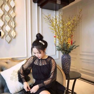 Áo 2 dây kết hợp lưới bi trẻ trung cá tính