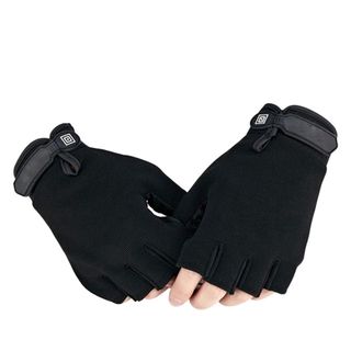 Combo Khăn Đa Năng Đen Găng Tay Chiến Thuật Hở Ngón