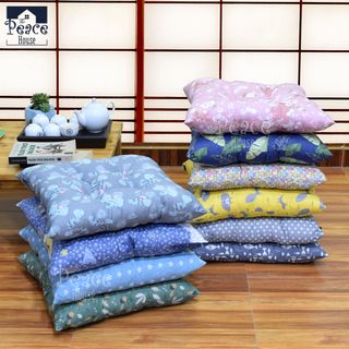 Đệm ngồi bệt vuông chất liệu cotton lụa - có thể tháo rời ruột - hàng Việt Nam giá sỉ