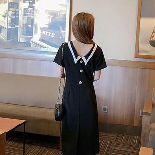 đầm dáng suông xinh xinh 2 kiểu trươc sau/ thời trang giá sỉ gái bán buôn