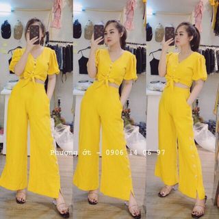 Set đũi áo crt mix quần ống rộng
