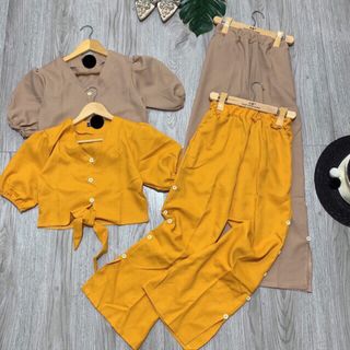Set đũi áo crt mix quần ống rộng