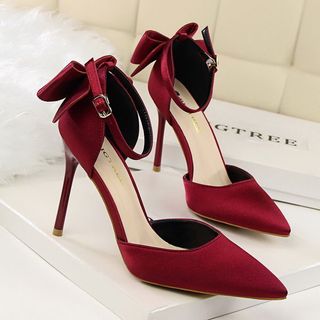 Giày cao gót đính nơ hậu	- CG688