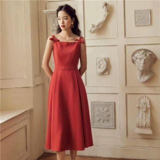 đầm xòe nơ vai thời trang giá sỉ gái bán buôn