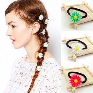 cột tóc hoa cúc nhiều màu dễ thương