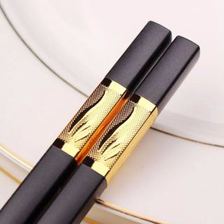 Bộ 10 đũa hợp kim đầu mạ vàng