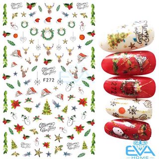 Miếng Dán Móng Tay 3D Nail Sticker Tráng Trí Noel Giáng Sinh F272 giá sỉ