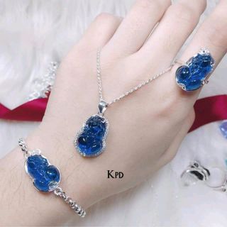 Dây chuyền bọc bạc tỳ hưu chiêu tài lộc công danh