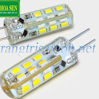 Bóng led ngón chân ghim G4 3W 220V trắng vàng