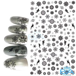 Miếng Dán Móng Tay 3D Nail Sticker Tráng Trí Hoạ Tiết Bông Tuyết F270 giá sỉ