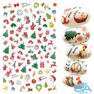 Miếng Dán Móng Tay 3D Nail Sticker Tráng Trí Noel Giáng Sinh F271 giá sỉ