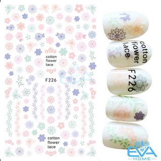 Miếng Dán Móng Tay 3D Nail Sticker Tráng Trí Hoạ Tiết Bông Hoa F226 giá sỉ