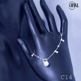 Lắc tay bạc đính ngọc trai C14OPAL