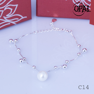 Lắc tay bạc đính ngọc trai C14OPAL