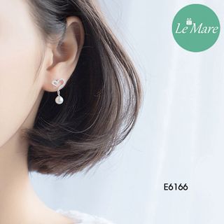 Khuyên tai Tim Ngọc trai E6166