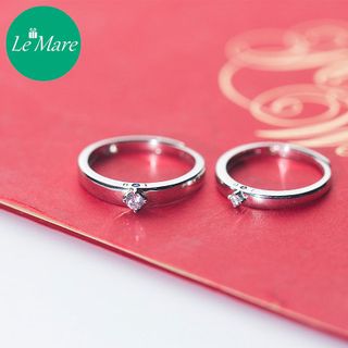 Nhẫn đôi đính đá I Love You J3291 nữ