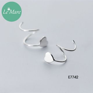 Khuyên tai tim xoắn E7742