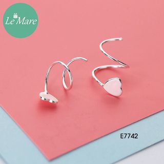 Khuyên tai tim xoắn E7742