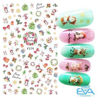 Miếng Dán Móng Tay 3D Nail Sticker Tráng Trí Noel Giáng Sinh F279 giá sỉ