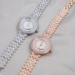 Đồng hồ nữ thời trang Royal Crown 2606 mặt đá mịn xoay siêu đẹp