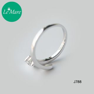 Nhẫn mở đính đá bốn chấu J788