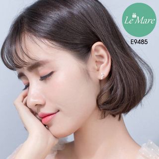Khuyên lá đính đá E9485