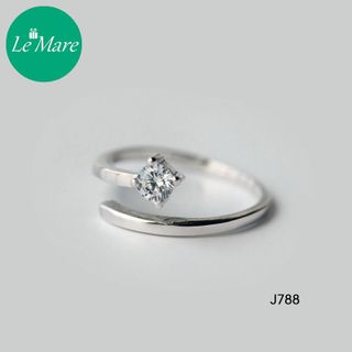 Nhẫn mở đính đá bốn chấu J788